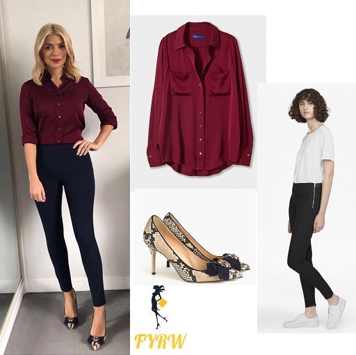 Holly Willoughby Rich Burgundy Shirt ...